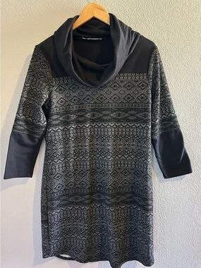 Maurices Black & Gray Cowl Neck Sweater Dress